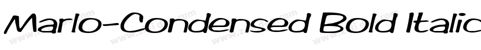 Marlo-Condensed Bold Italic字体转换